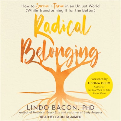 Radical Belonging – omslag til lydbogen af Lindo Bacon