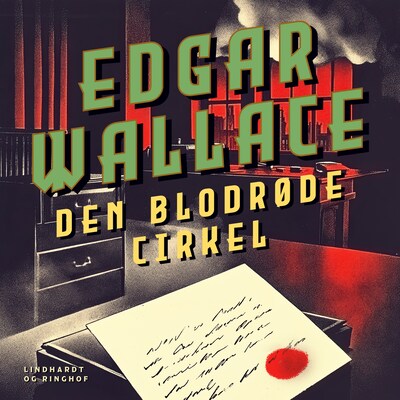 Den blodrøde cirkel – omslag til lydbogen af Edgar Wallace