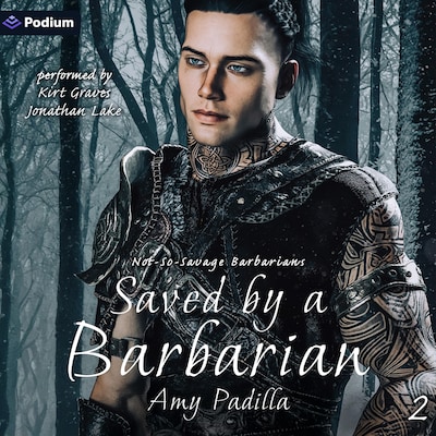 Saved by a Barbarian – omslag til lydbogen af Amy Padilla