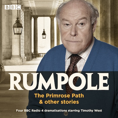 Rumpole: The Primrose Path & other stories – omslag til lydbogen af John Mortimer