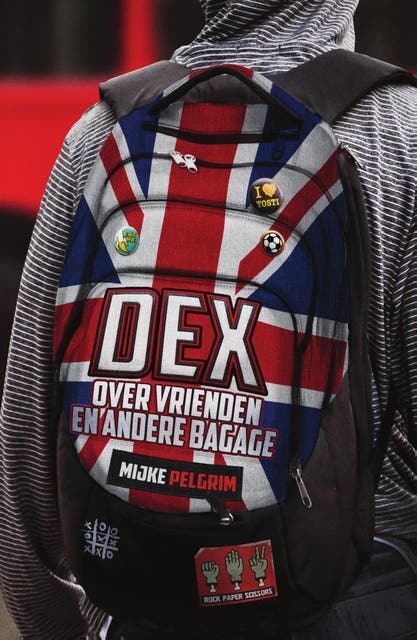 Dex - over vrienden en andere bagage – omslag van het luisterboek van Mijke Pelgrim