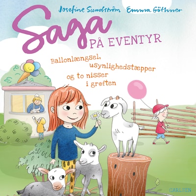 Saga på eventyr (4) - Ballonlængsel, usynlighedstæpper og to nisser i grøften – omslag til lydbogen af Josefine Sundström