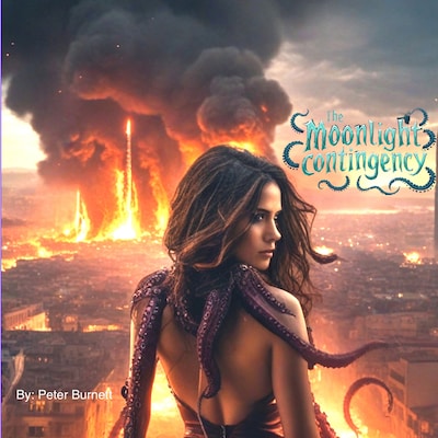 The Moonlight Contingency – omslag til lydbogen af Peter Burnett