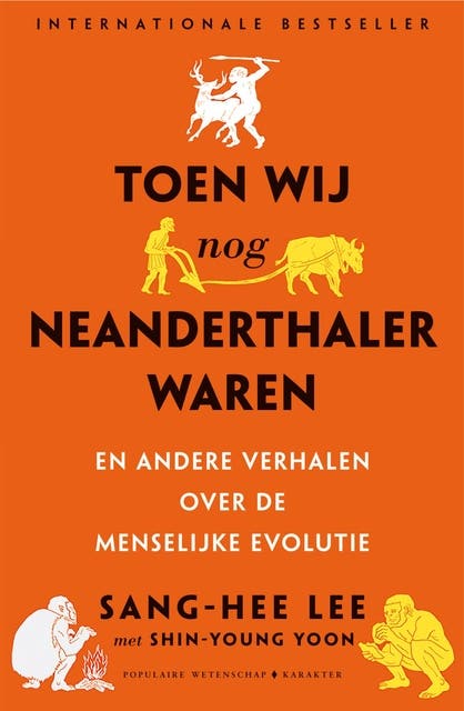 Toen wij nog Neanderthaler waren: en andere verhalen over de menselijke evolutie – omslag van het luisterboek van Sang-Hee Lee,Shin-Young Yoon