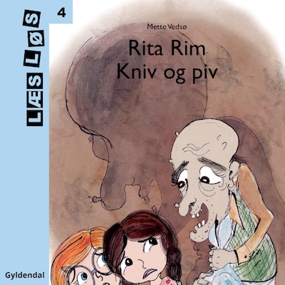 Rita Rim. Kniv og piv – omslag til lydbogen af Mette Vedsø