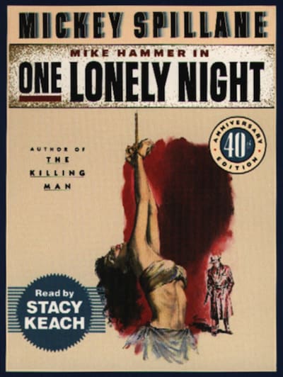 One Lonely Night – omslag til lydbogen af Mickey Spillane