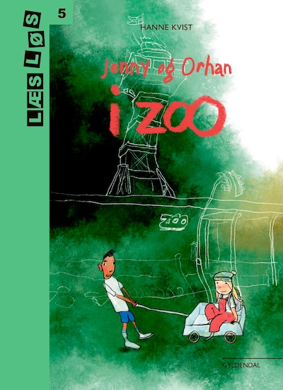 Jenny og Orhan i zoo – omslag til lydbogen af Hanne Kvist