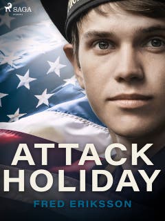 Attack Holiday – omslag till ljudboken av Fred Eriksson