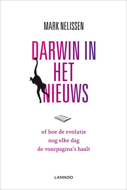Darwin in het nieuws: of hoe de evolutie nog elke dag de voorpagina's haalt – omslag van het luisterboek van Mark Nelissen