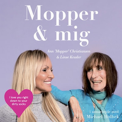 Mopper og mig – omslag til lydbogen af Michael Holbek, Linse Kessler