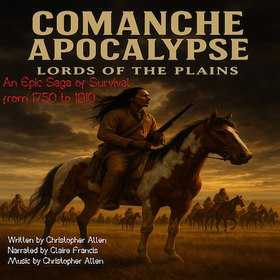 Comanche Apocalypse - Lords of the Plains – omslag til lydbogen af AI Voice Christopher Allen
