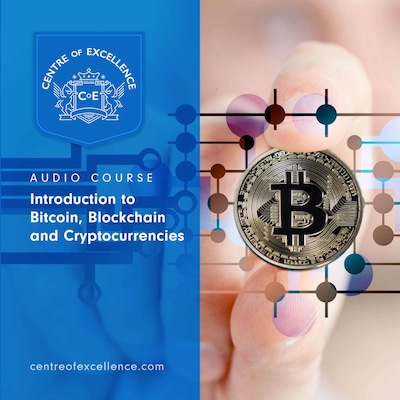 Introduction to Bitcoin, Blockchain and Cryptocurrencies – omslag til lydbogen af Centre of Excellence