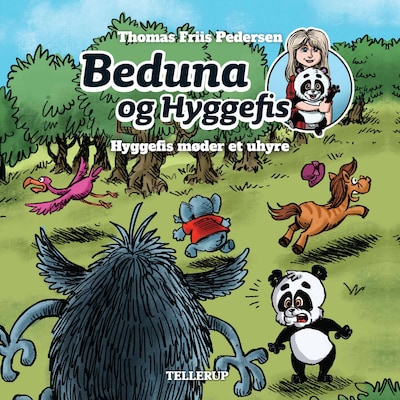 Beduna og Hyggefis #3: Hyggefis møder et uhyre – omslag til lydbogen af Thomas Friis Pedersen