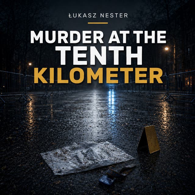 Murder at the Tenth Kilometer – omslag til lydbogen af Łukasz Nester