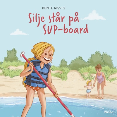 Silje står på SUP board – omslag til lydbogen af Bente Risvig