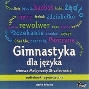Gimnastyka dla języka – okładka audiobooka, autor Małgorzata Strzałkowska