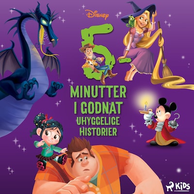 Fem minutter i godnat – Uhyggelige historier – omslag til lydbogen af Disney