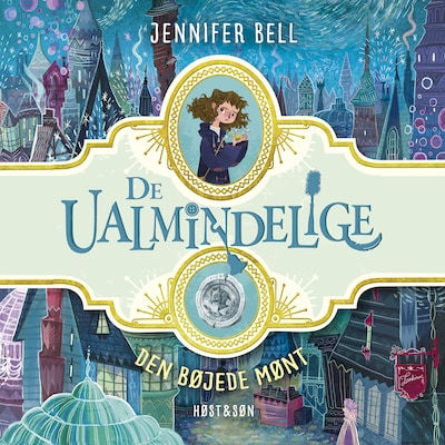 De ualmindelige - Den bøjede mønt – omslag til lydbogen af Jennifer Bell