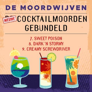 Nieuwe cocktailmoorden gebundeld – omslag van het luisterboek van De Moordwijven