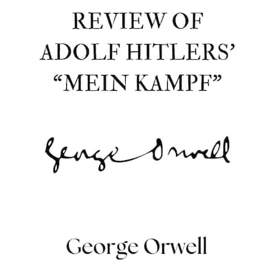 Review of Adolf Hitler's "Mein Kampf" – omslag til lydbogen af George Orwell