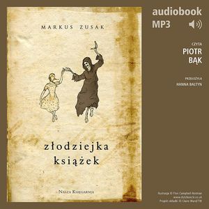 Złodziejka książek – okładka audiobooka, autor Markus Zusak