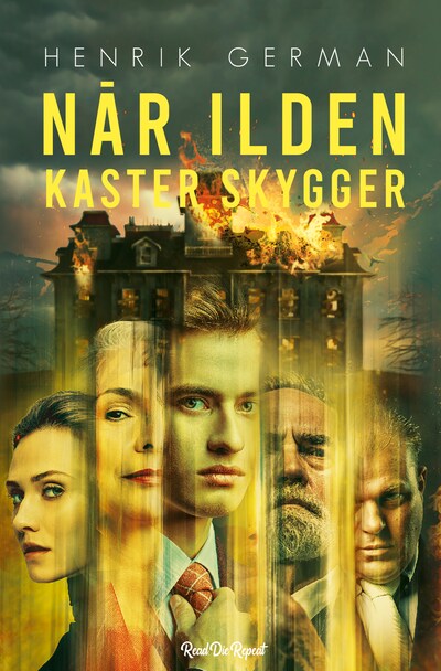 Når ilden kaster skygger – omslag til lydbogen af Henrik German