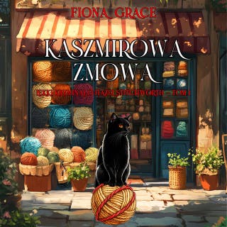 Kaszmirowa zmowa (Lekki kryminał o Hazel Stitchworth — Tom 1) – okładka audiobooka, autor Fiona Grace