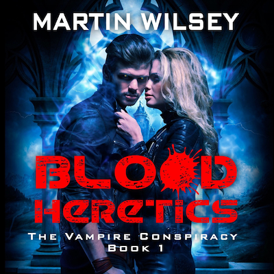 Blood Heretics – omslag til lydbogen af Martin Wilsey