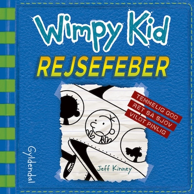 Wimpy Kid 12 - Rejsefeber – omslag til lydbogen af Jeff Kinney
