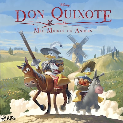 Don Quixote med Mickey og Anders – omslag til lydbogen af Disney