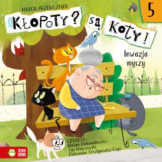 Kłopoty? Są koty! Inwazja myszy – okładka audiobooka, autor Marcin Przewoźniak