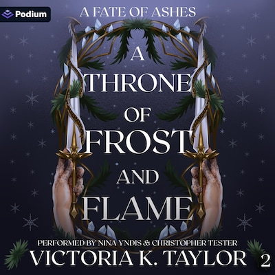 A Throne of Frost & Flame – omslag til lydbogen af Victoria K. Taylor