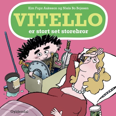 Vitello er stort set storebror – omslag til lydbogen af Kim Fupz Aakeson, Niels Bo Bojesen