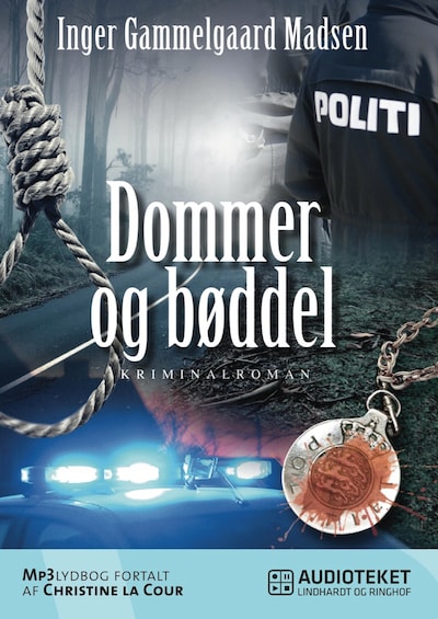 Dommer og bøddel – omslag til lydbogen af Inger Gammelgaard Madsen