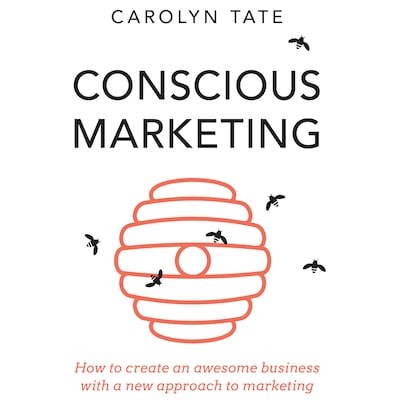 Conscious Marketing – omslag til lydbogen af Carolyn Tate