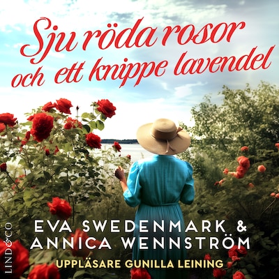 Sju röda rosor och ett knippe lavendel