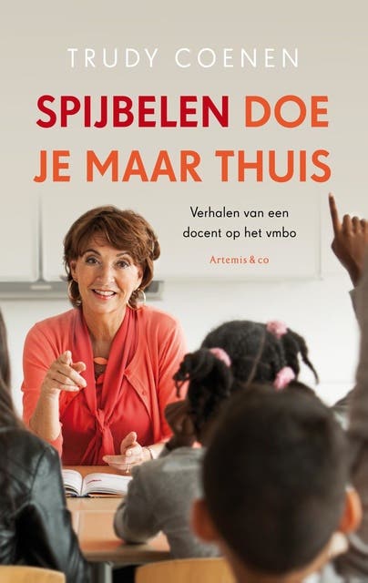 Spijbelen doe je maar thuis – omslag van het luisterboek van Louise Koopman,Trudy Coenen