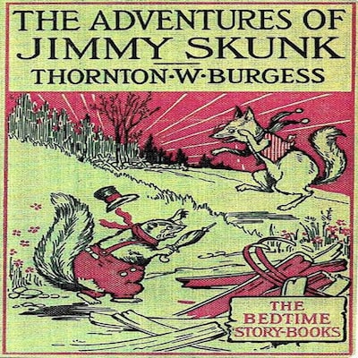 The Adventures of Jimmy Skunk – omslag til lydbogen af Thornton W. Burgess
