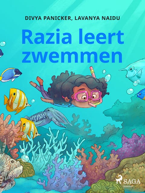 Razia leert zwemmen – omslag van het luisterboek van Divya Panicker