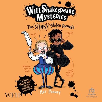 Will Shakespeare Mysteries: The Stinky Stolen Toenails – omslag til lydbogen af Kaz Penney
