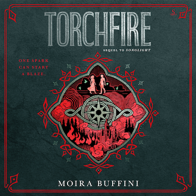 Torchfire – okładka audiobooka, autor Moira Buffini