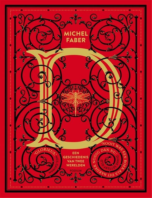 D: Een geschiedenis van twee werelden – omslag van het luisterboek van Michel Faber