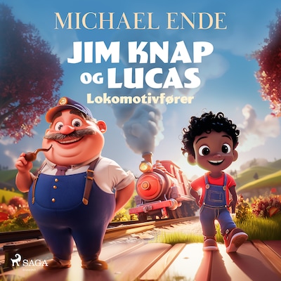 Jim Knap og Lukas Lokomotivfører – omslag til lydbogen af Michael Ende