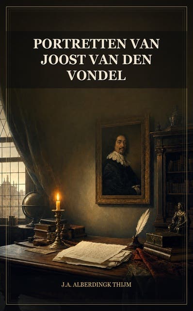 Portretten van Joost van den Vondel – omslag van het luisterboek van J A Alberdingk Thijm