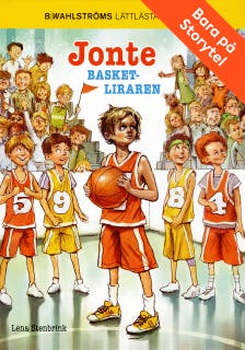 Jonte, basketliraren – omslag till ljudboken av Lena Stenbrink