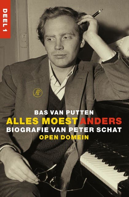 Alles moest anders Deel 1: biografie van Peter Schat – omslag van het luisterboek van Bas van Putten
