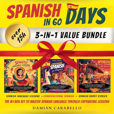 Spanish in 60 Days – okładka audiobooka, autor Damián Carabello