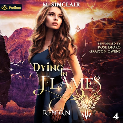 Dying in Flames – omslag til lydbogen af M. Sinclair