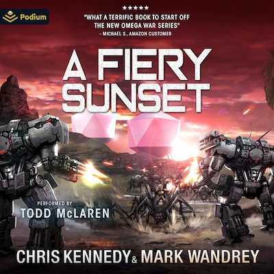A Fiery Sunset – omslag til lydbogen af Chris Kennedy, Mark Wandrey