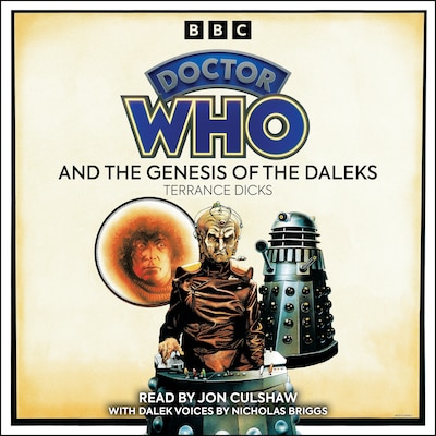 Doctor Who and the Genesis of the Daleks – omslag til lydbogen af Terrance Dicks